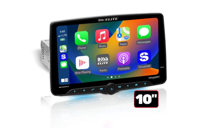 BE10ACP.X - Single-DIN, Wired Apple CarPlay & Android Auto, 10.1" Touchscreen MECH-LESS Multimedia Player