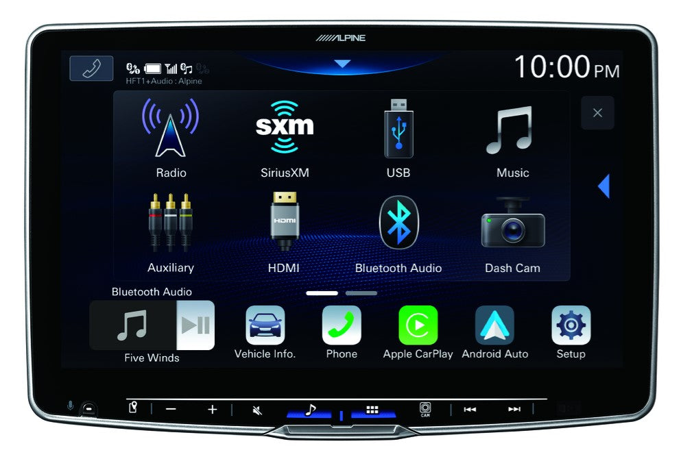 Alpine iLX-F511 - Halo 11" Single Din Floating Touchscreen w/ Apple Carplay & Android Auto