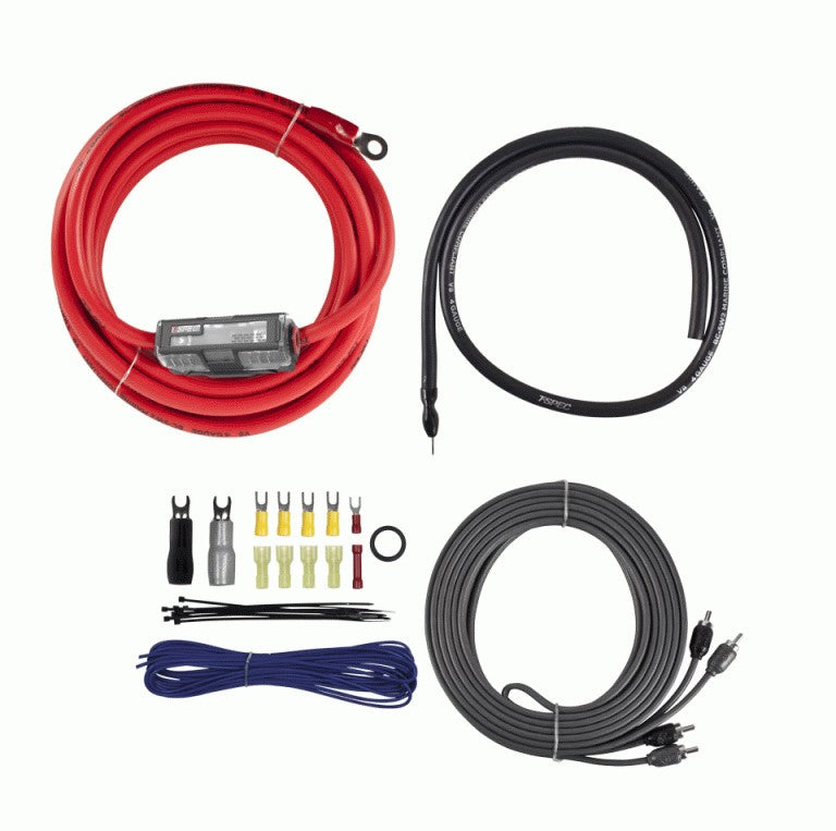 v8 4 AWG OFC Amp Kit - 1500 W with RCA Cable