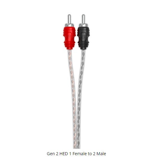 1 female to 2 male HED Gen 2 Twist Pair Audio interconnect Y Adapters